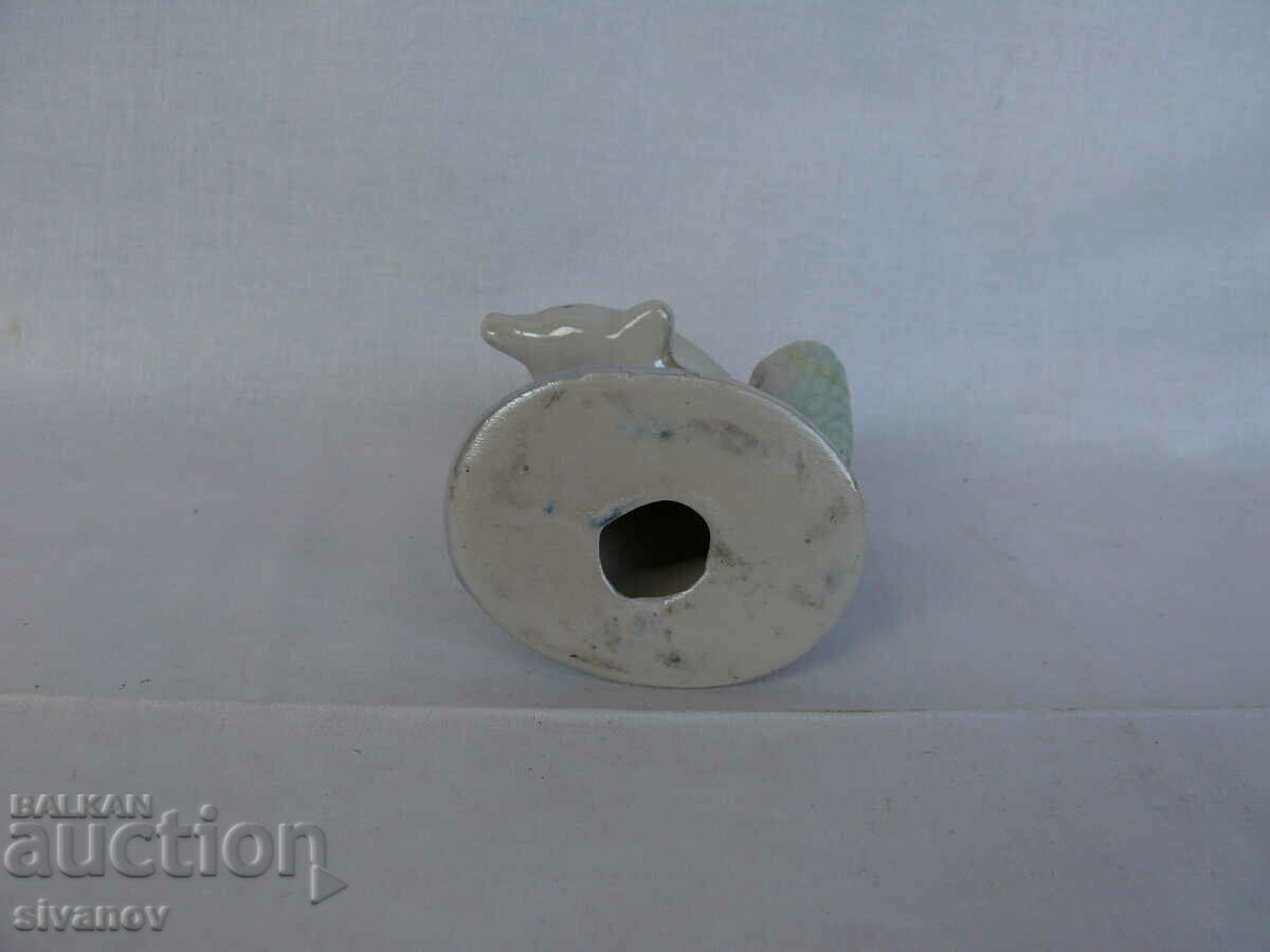 Interesting old porcelain dolphin figure #2134 - 5 Interesting old porcelain dolphin figure #2134 - 5