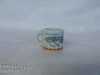 Interesting old porcelain cup souvenir Halkidiki #2135