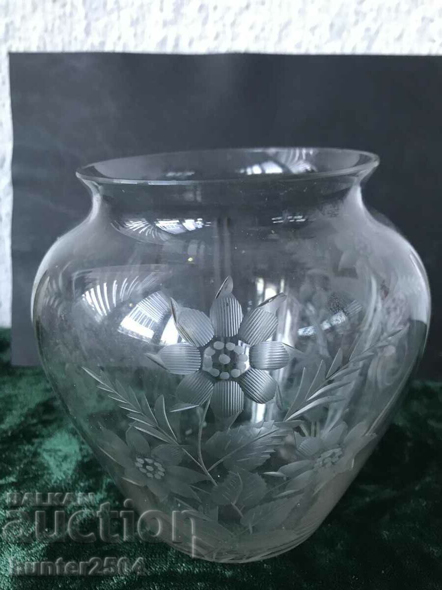 Βάζο-15/10 εκ., πλούσια εγχάρακτη