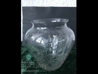 Vase-15/10 cm, richly engraved