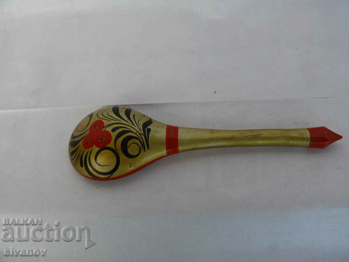 Interesting old painted wooden spoon #2146 with price 6.99 BGN | € 3.57 Interesting old painted wooden spoon #2146 with price 6.99 BGN | € 3.57