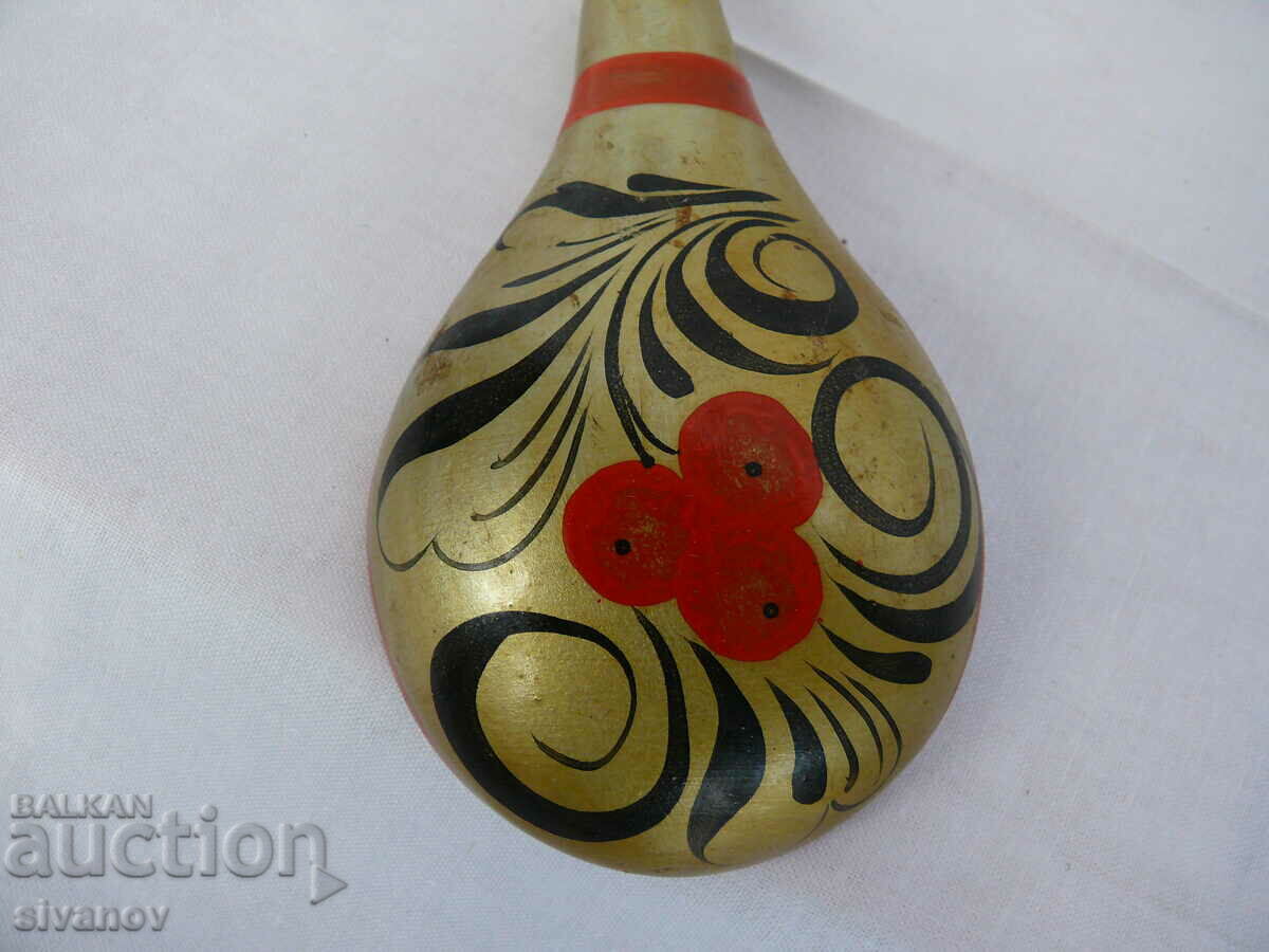Interesting old painted wooden spoon #2146 - 5 Interesting old painted wooden spoon #2146 - 5