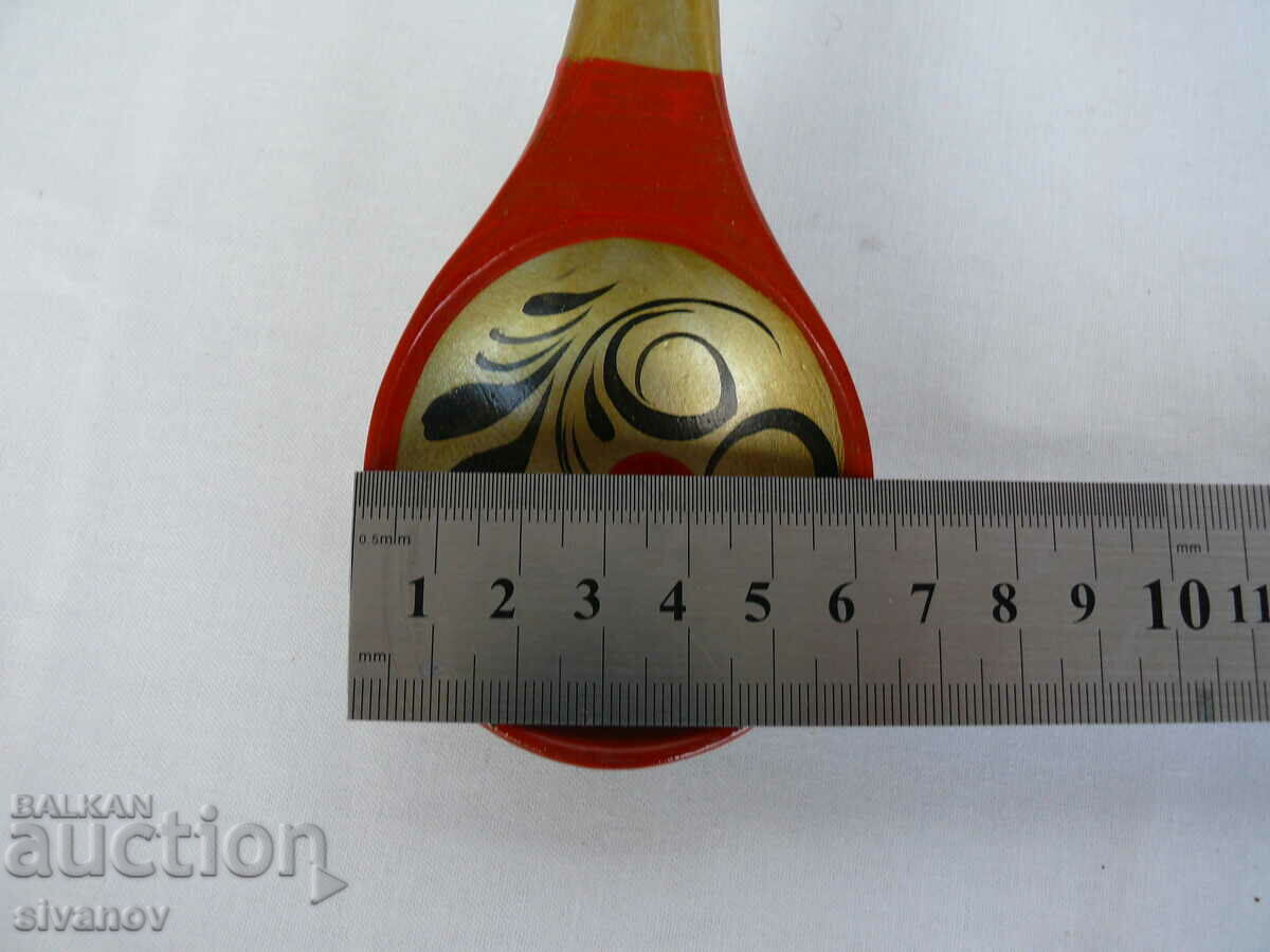 Interesting old painted wooden spoon #2146 - 7 Interesting old painted wooden spoon #2146 - 7