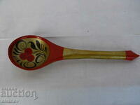 Interesting old painted wooden spoon #2146