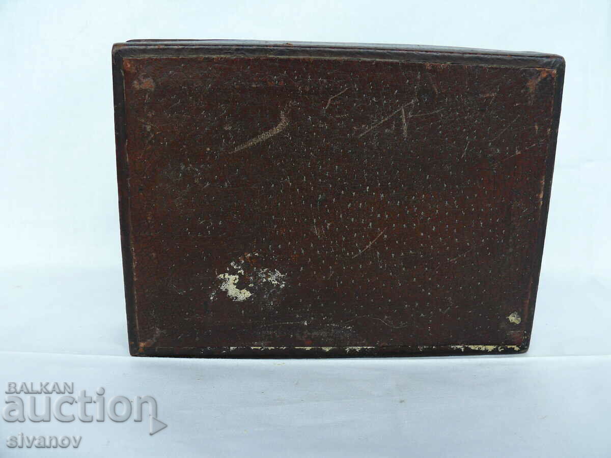 Interesting old leather jewelry box #2161 - 5