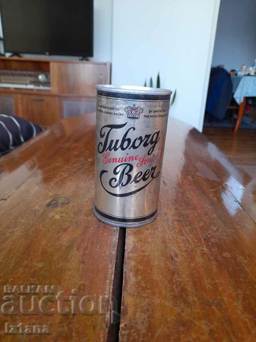 An old Tuborg beer can