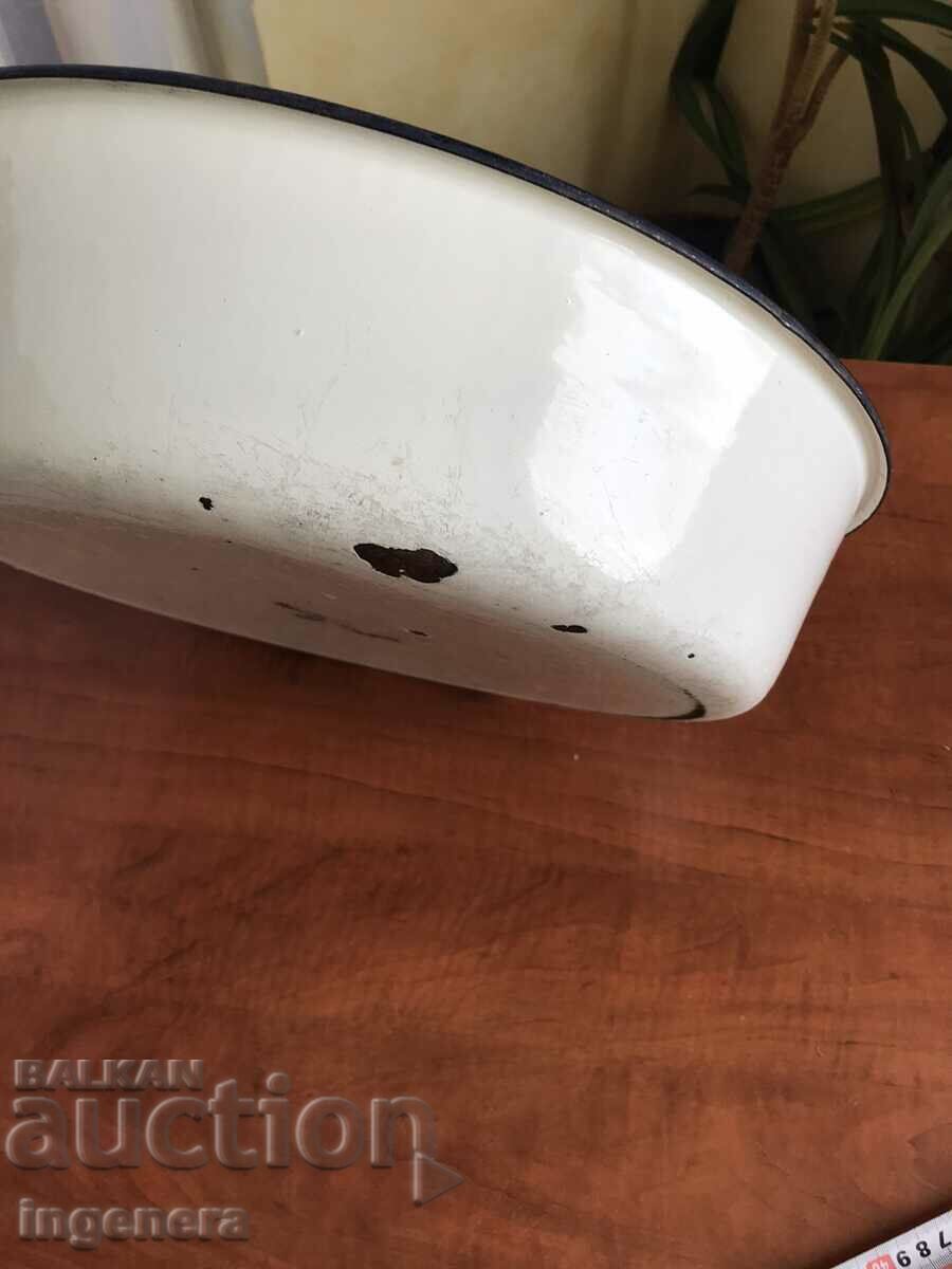 EARLY SOC-TROJAN ENAMEL DEEP TRAY - 7 EARLY SOC-TROJAN ENAMEL DEEP TRAY - 7