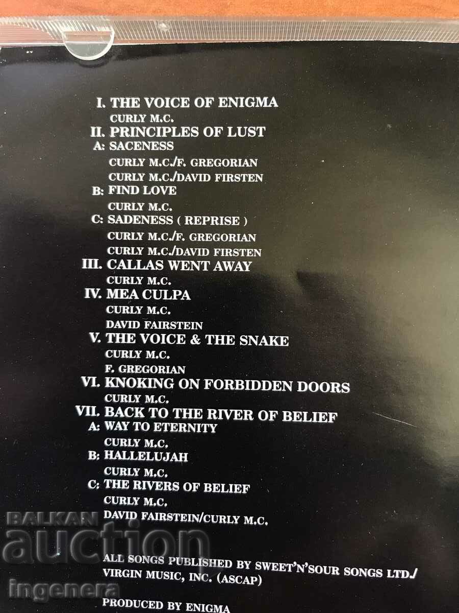 Delivery of SD CD MUSIC -ENIGMA