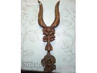 Wood carving. Mask. Cooker