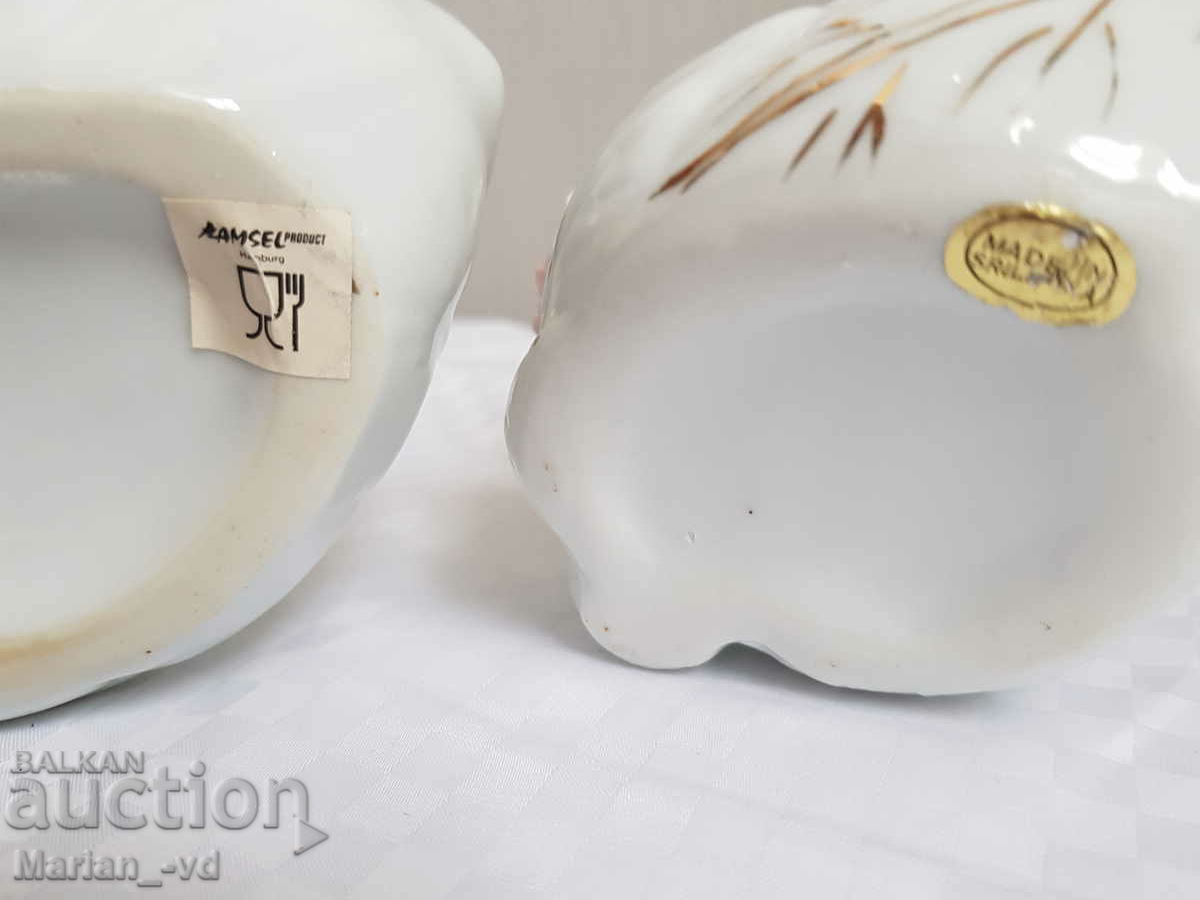 Două boluri din porțelan cu nuci - 7