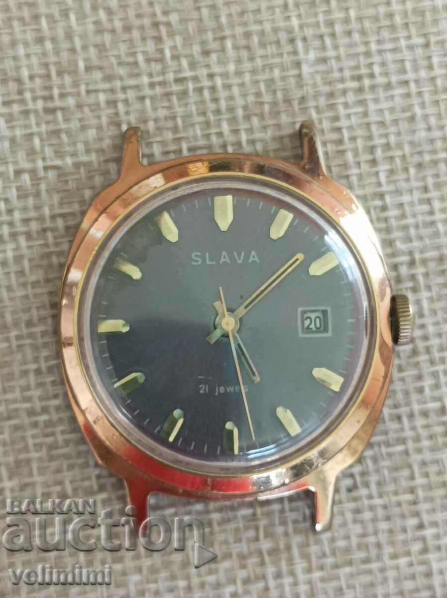 Slava gold-plated watch