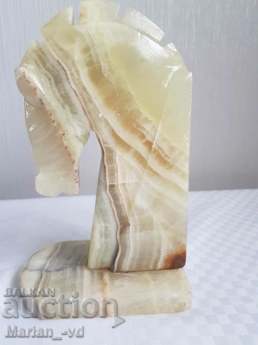 Auction Old Onyx Horse Head Book Divider Auction Old Onyx Horse Head Book Divider