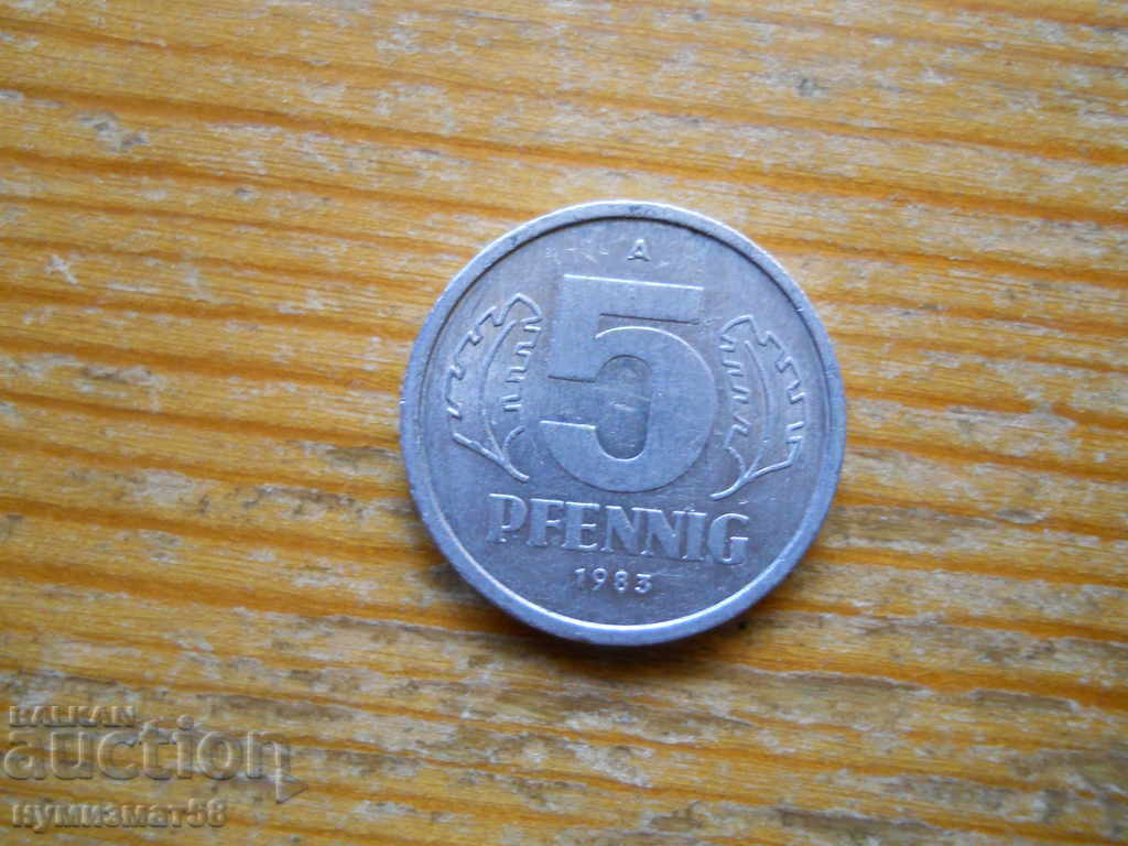 5 pfennig 1983 - RDG