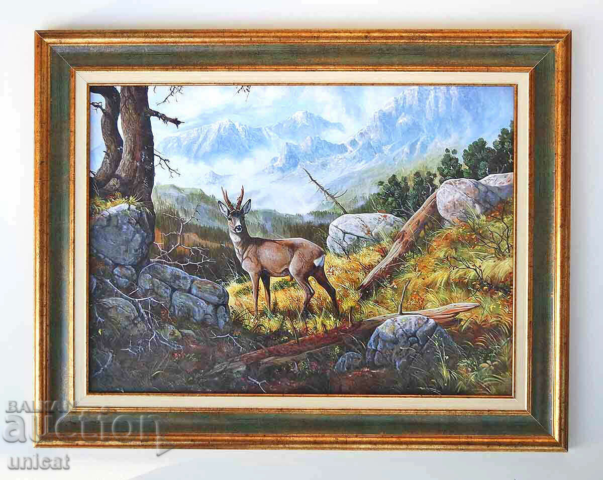 Roe deer, landscape, picture for hunters Roe deer, landscape, picture for hunters