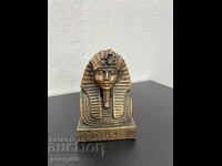 Metal bust of Tutankhamun. #4737