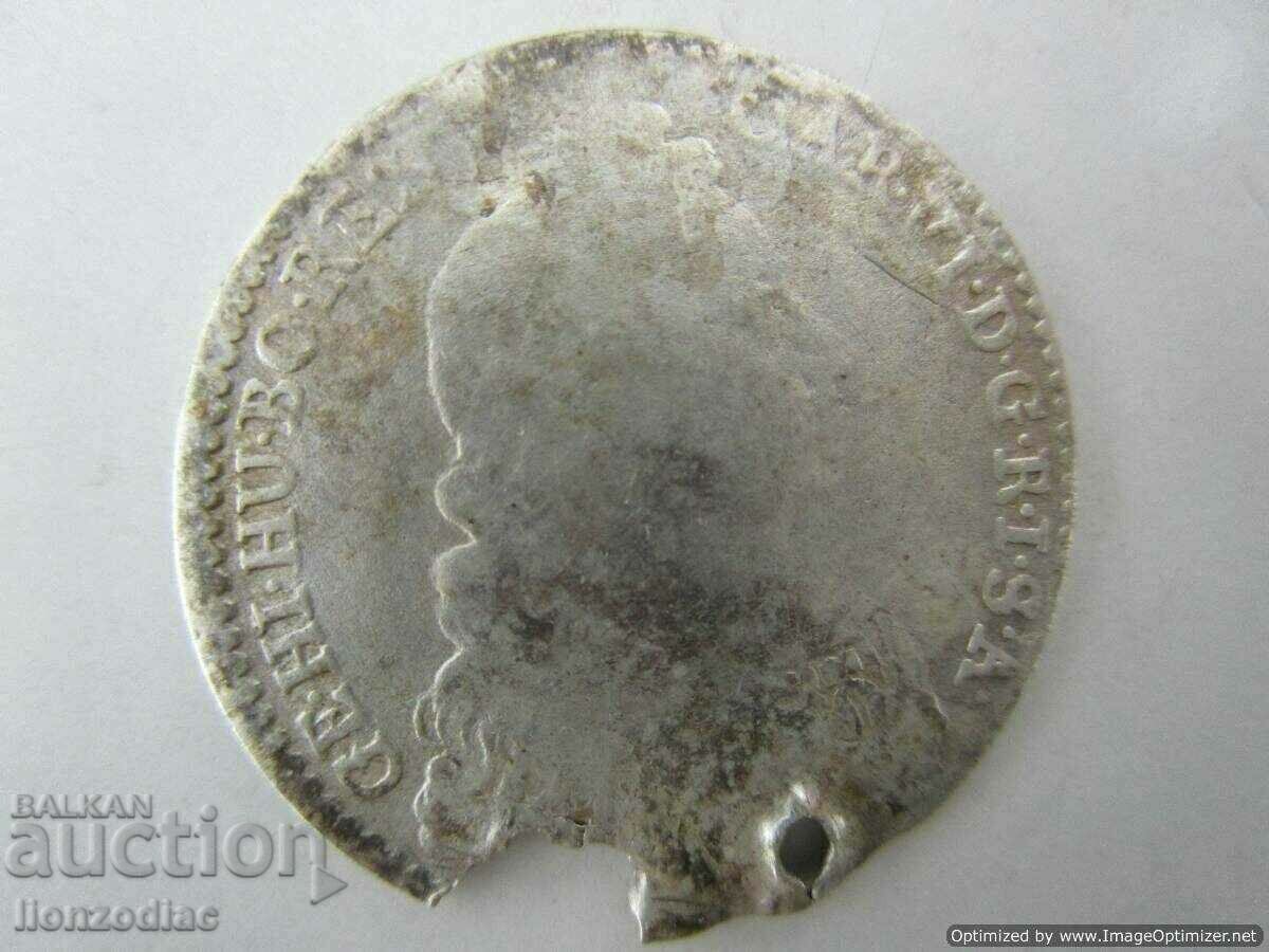 ❗❗Рядка монета 1737 г. сребро 2.35 гр., от накит, ОРИГИНАЛ❗❗