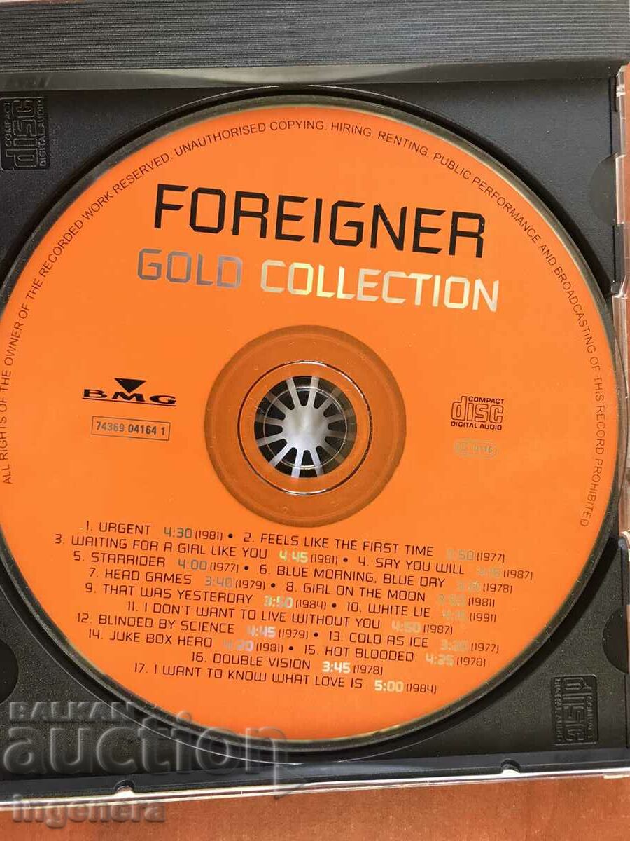 Auction  CD CD MUSIC-FOREIGNER