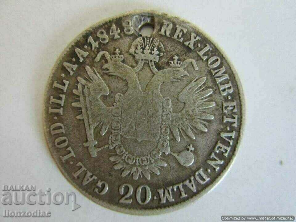❗❗Rare coin 1848 silver 6.52 g, from jewelry, ORIGINAL❗❗ with price € 13.00 | 25.43 BGN
