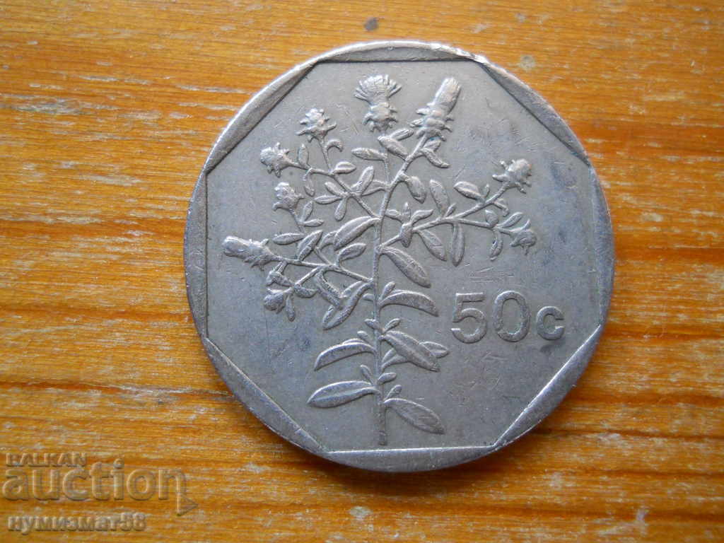 50 σεντς 1992 - Μάλτα