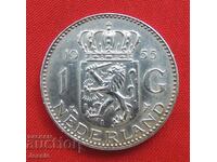 1 guilder 1955 Netherlands silver