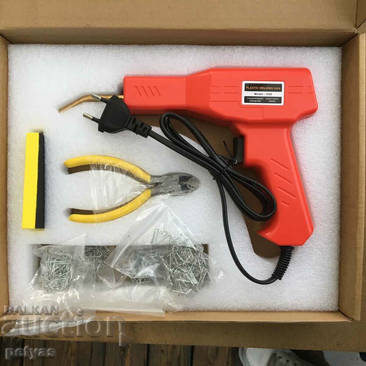Soldering iron for gluing plastic with clamps 50W