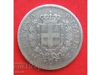 1 лира 1863 №2 Италия сребро