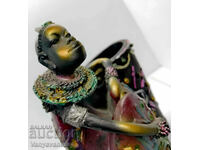 Pencil case in art style African souvenir statuette figurine