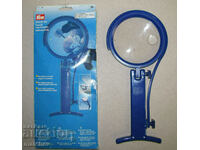 Universal magnifying glass rotating lens for embroidery sewing reading