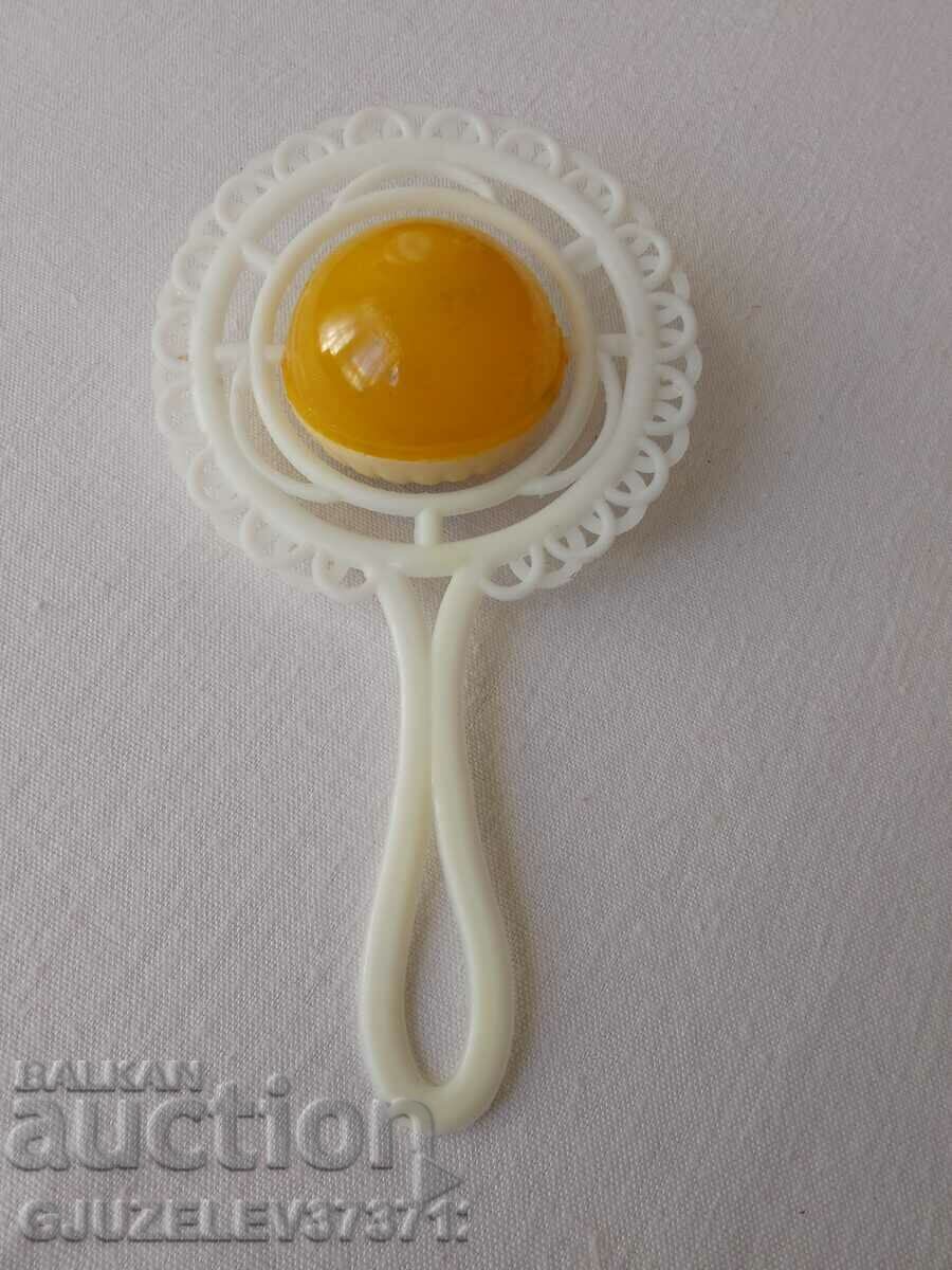 Retro old baby toy Bakelite rattle with price 19.00 BGN | € 9.71 Retro old baby toy Bakelite rattle with price 19.00 BGN | € 9.71