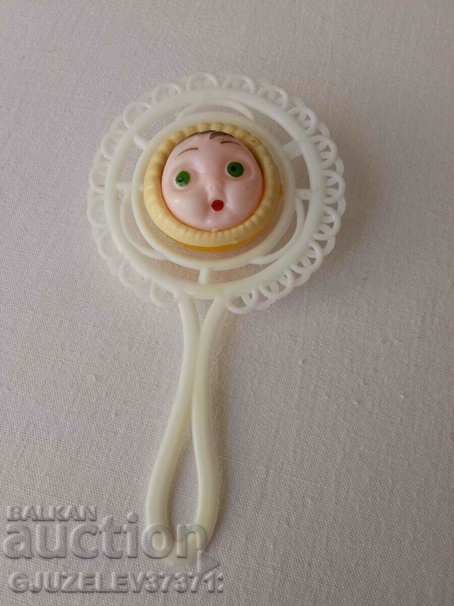 Ретро стара бебешка играчка Бакелитова дрънкалка