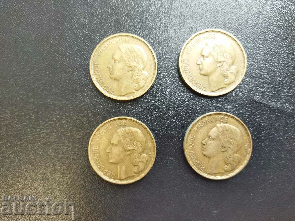 Auction France 4 x 50 francs 1951, 52, 1952B and 1953B Auction France 4 x 50 francs 1951, 52, 1952B and 1953B