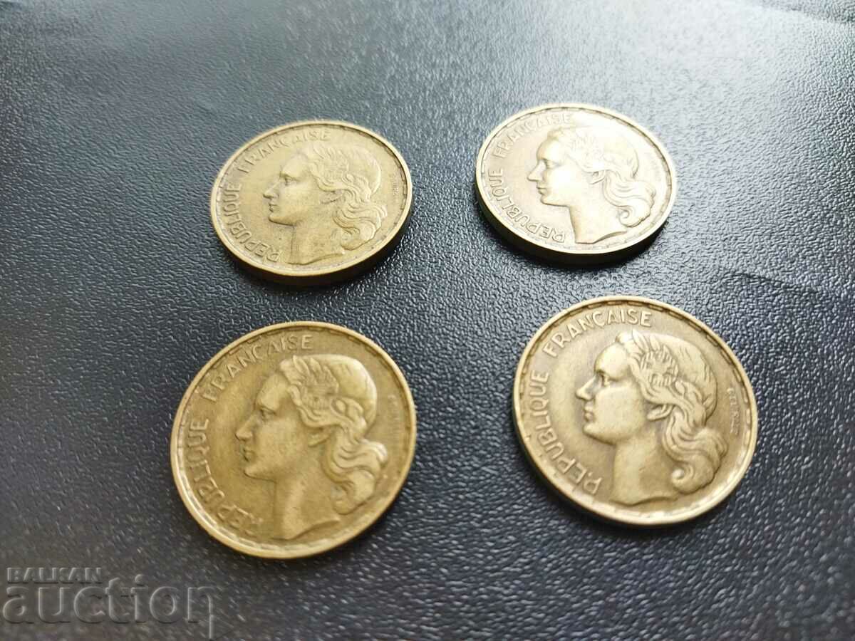 Delivery of France 4 x 50 francs 1951, 52, 1952B and 1953B Delivery of France 4 x 50 francs 1951, 52, 1952B and 1953B