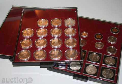 табли за съхранение на  монети с чекмедже / защитен капак