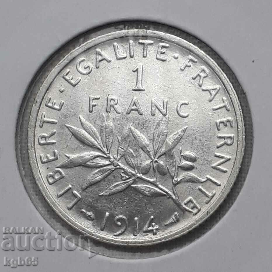1 φράγκο 1914. Γαλλία.Σούπερ ποιότητα.