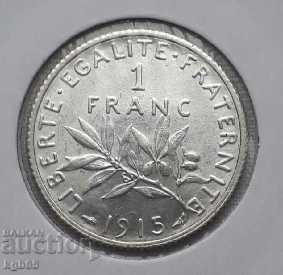 1 франк 1915 г. Франция.Супер качество.
