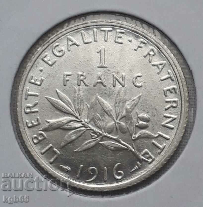 1 franc 1916. France. Super quality.