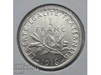 1 franc 1916. France. Super quality.