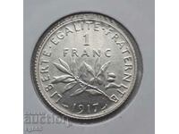 1 franc 1917. France. Super quality.