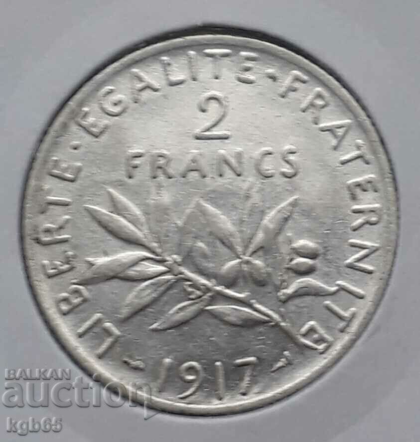 2 franci 1917. Franta.Calitate super.