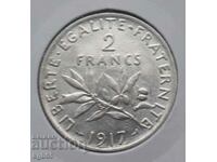 2 francs 1917. France. Super quality.