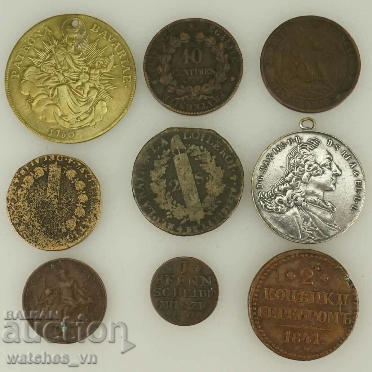 LOT Monede Rusia Copii 1841 Franța