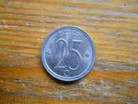 25 centimes 1966 - Βέλγιο