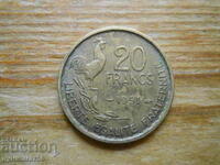 20 φράγκα 1951 - Γαλλία