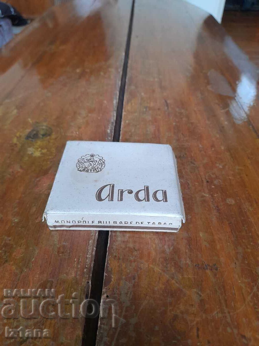 An old box of Arda cigarettes