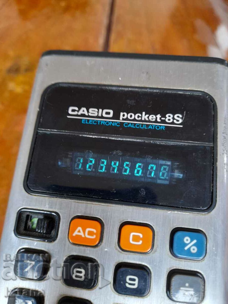 Παλιά αριθμομηχανή Casio Pocket-8S - 5