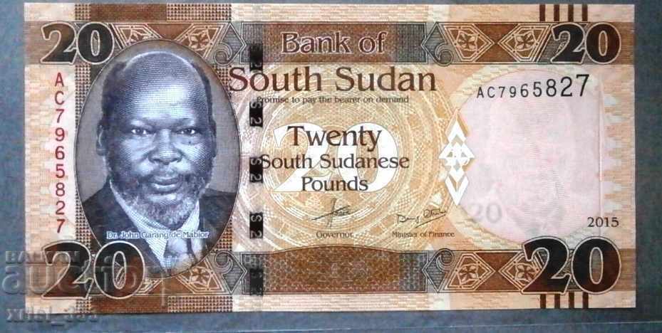 Sudanul de Sud 20 de lire sterline