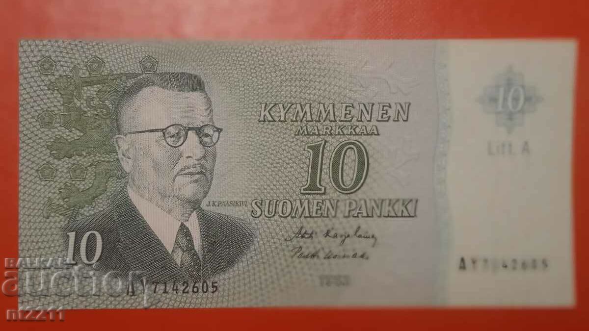 Банкнота 10 крони Финландия 1963