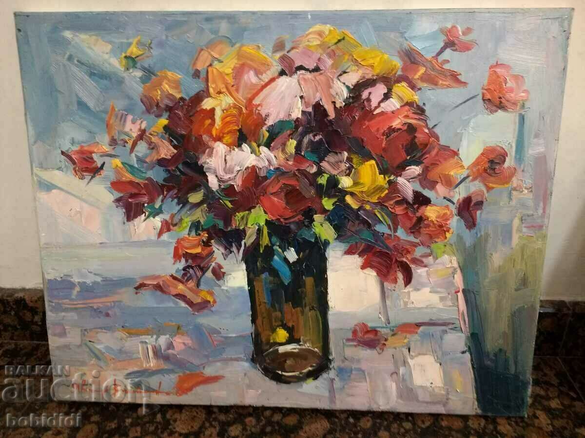 Tabloul „Vază cu flori” de Yavor Vitanov