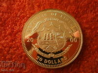 LIBERIA 20 DOLLARS 2000 SILVER 0.999 ATHENS