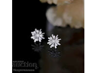F10 925 Sterling Silver Silver earrings Sterling flower